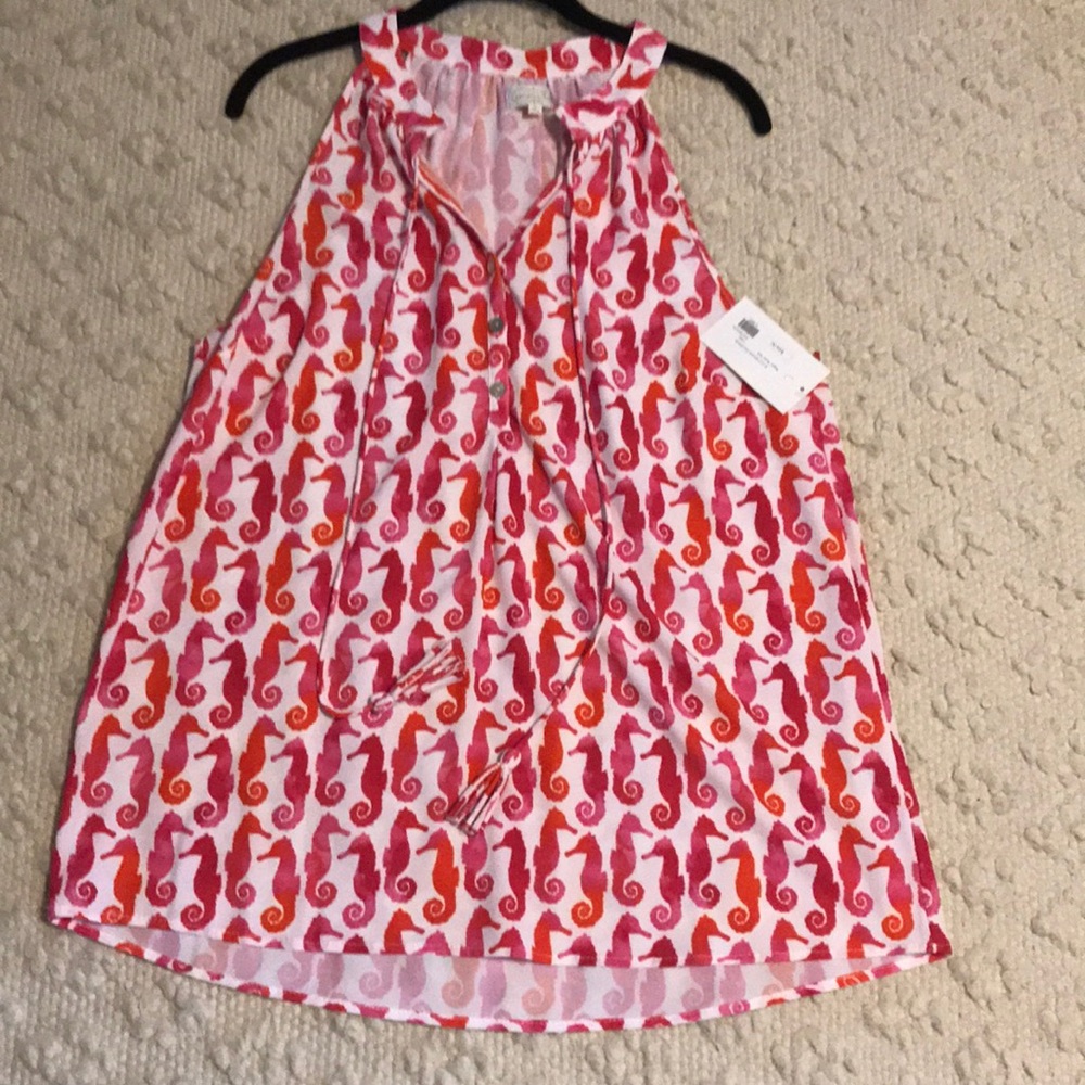 NWT Mudpie pink halter blouse. Size L
